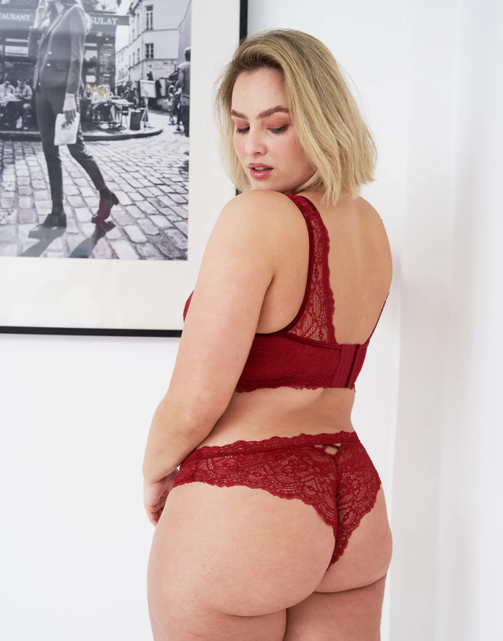 Brazilian-Slip Eliana Velvet Burgundy - Image 11