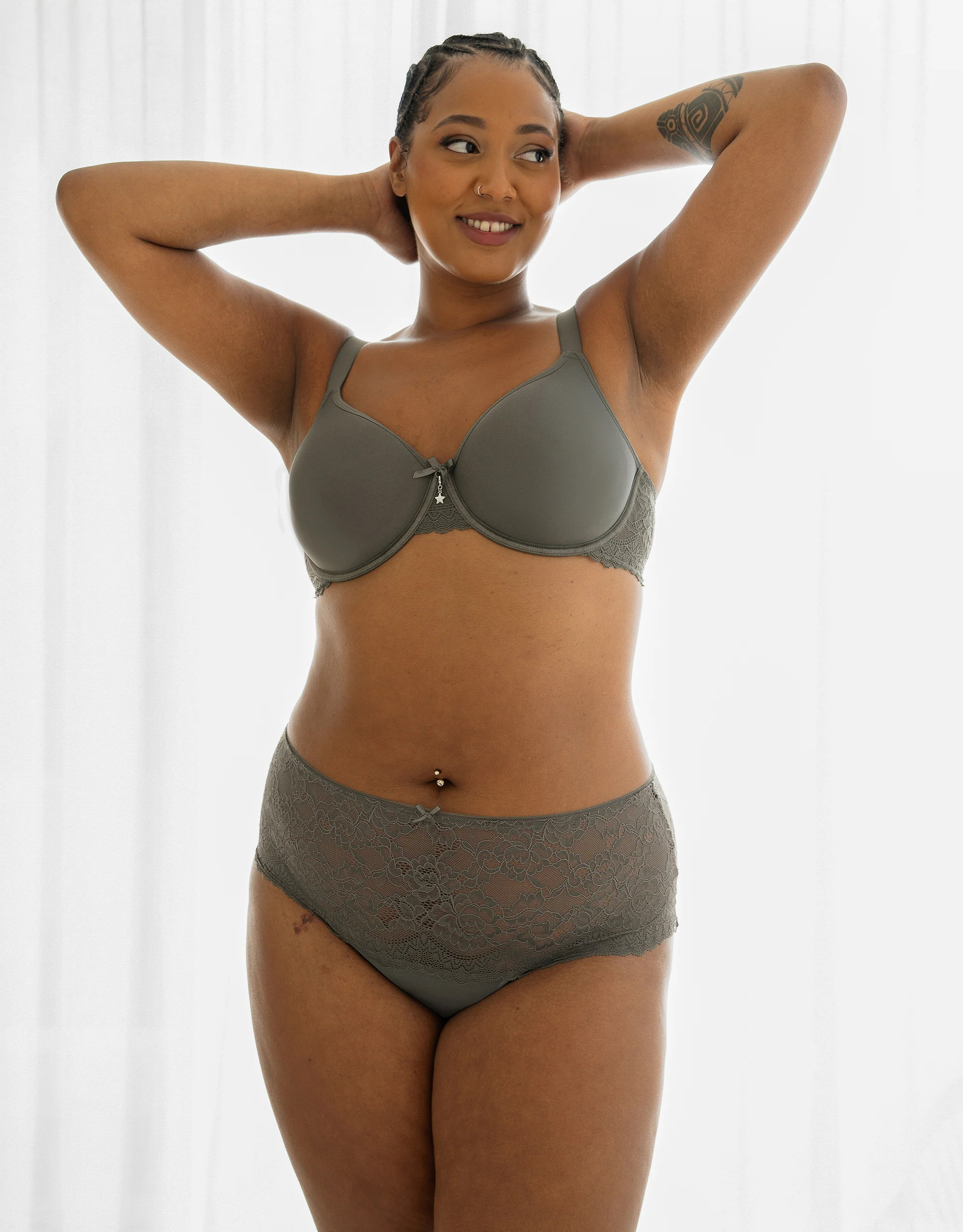 High-Panty Lace Basic Olive - Image 4
