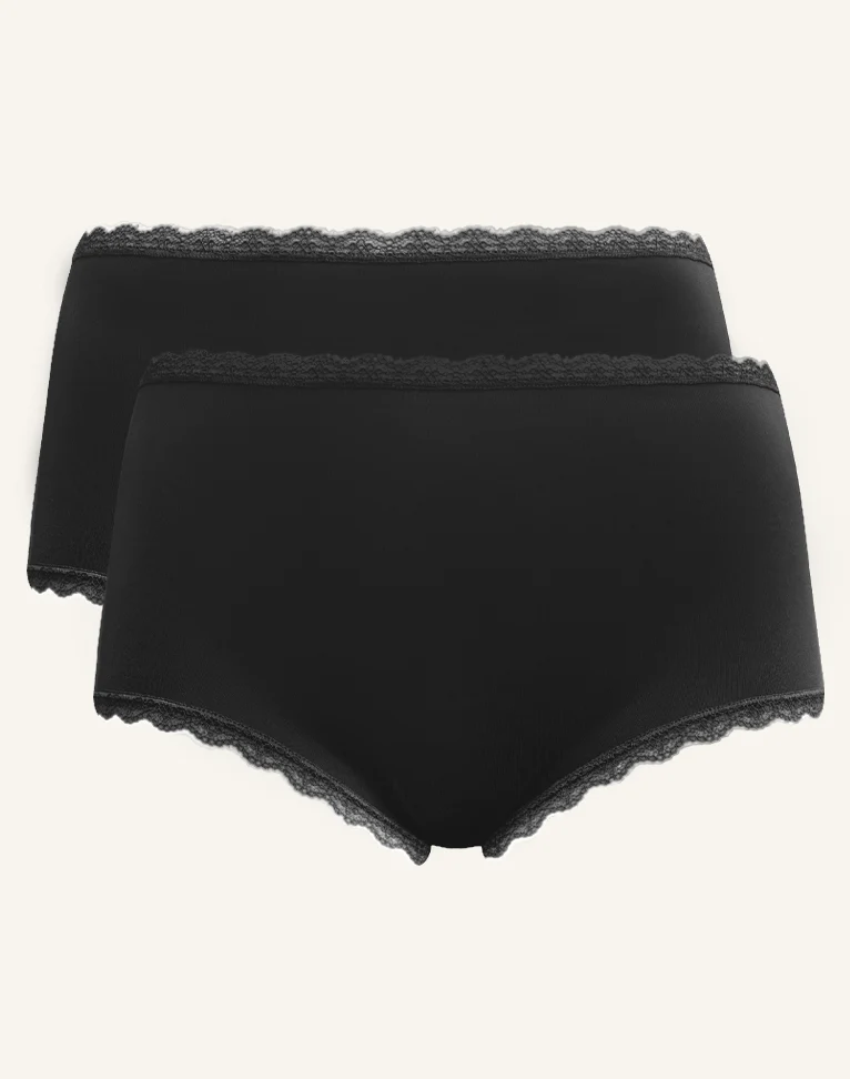 High-Panty-Set 2x Basic Black