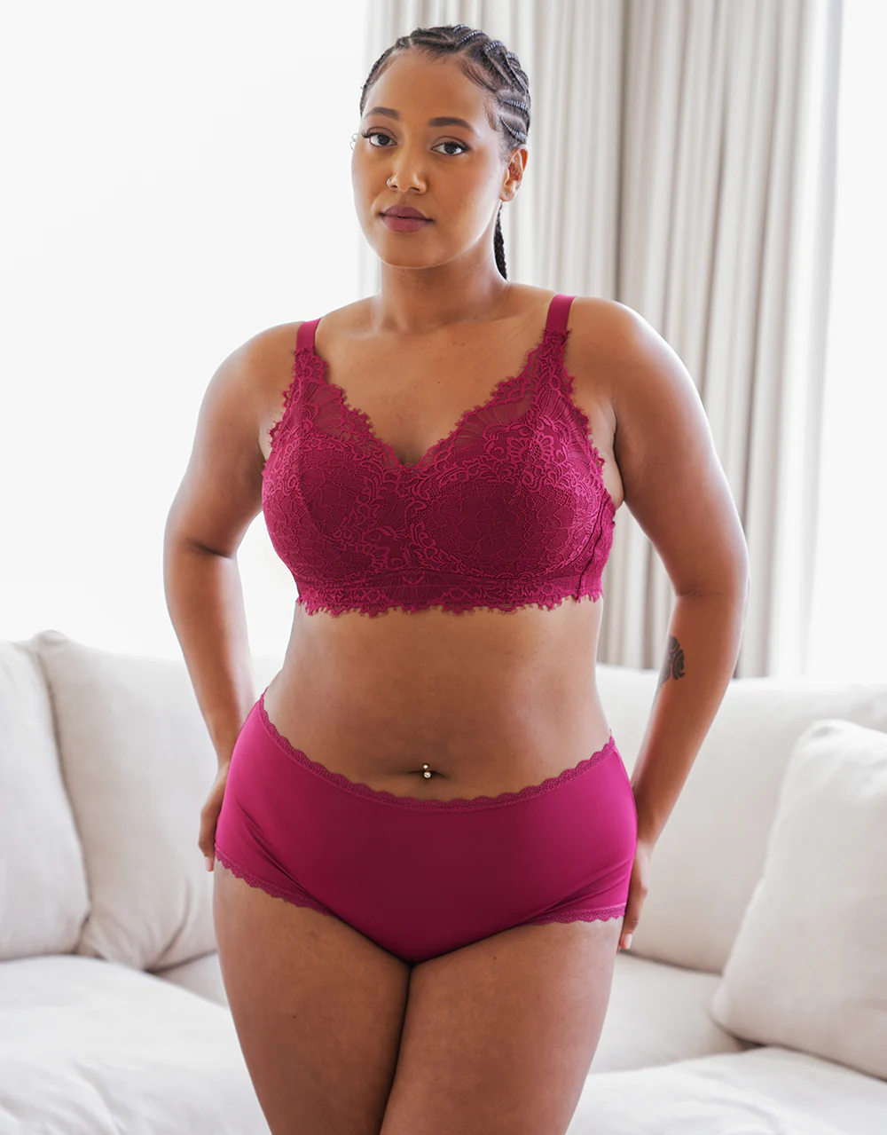 High-Panty-Set 2x Basic Bordeaux - Image 4