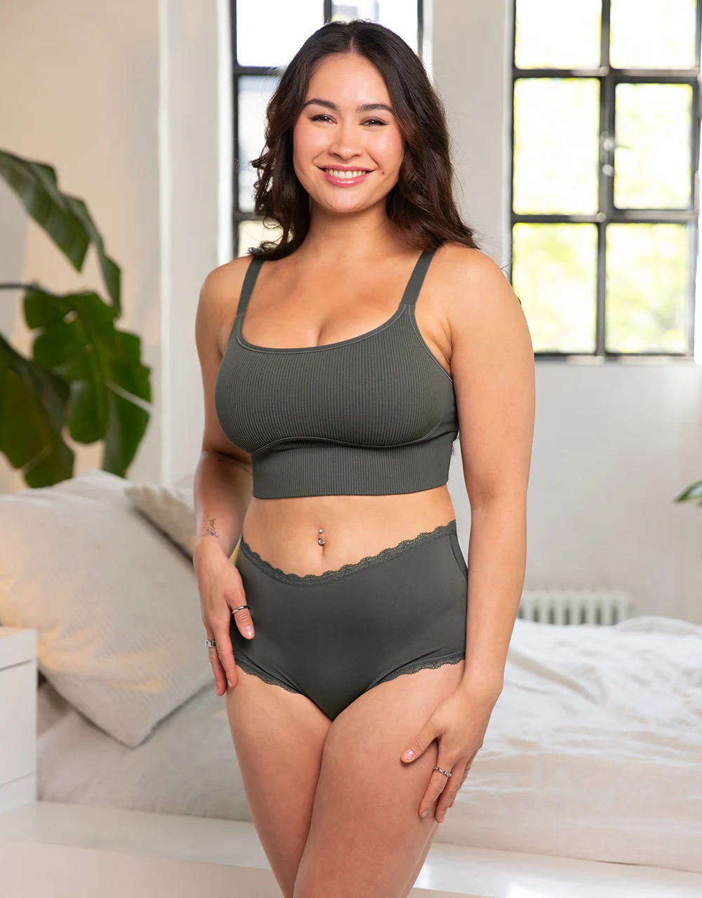 High-Panty-Set 2x Basic Olive - Image 4