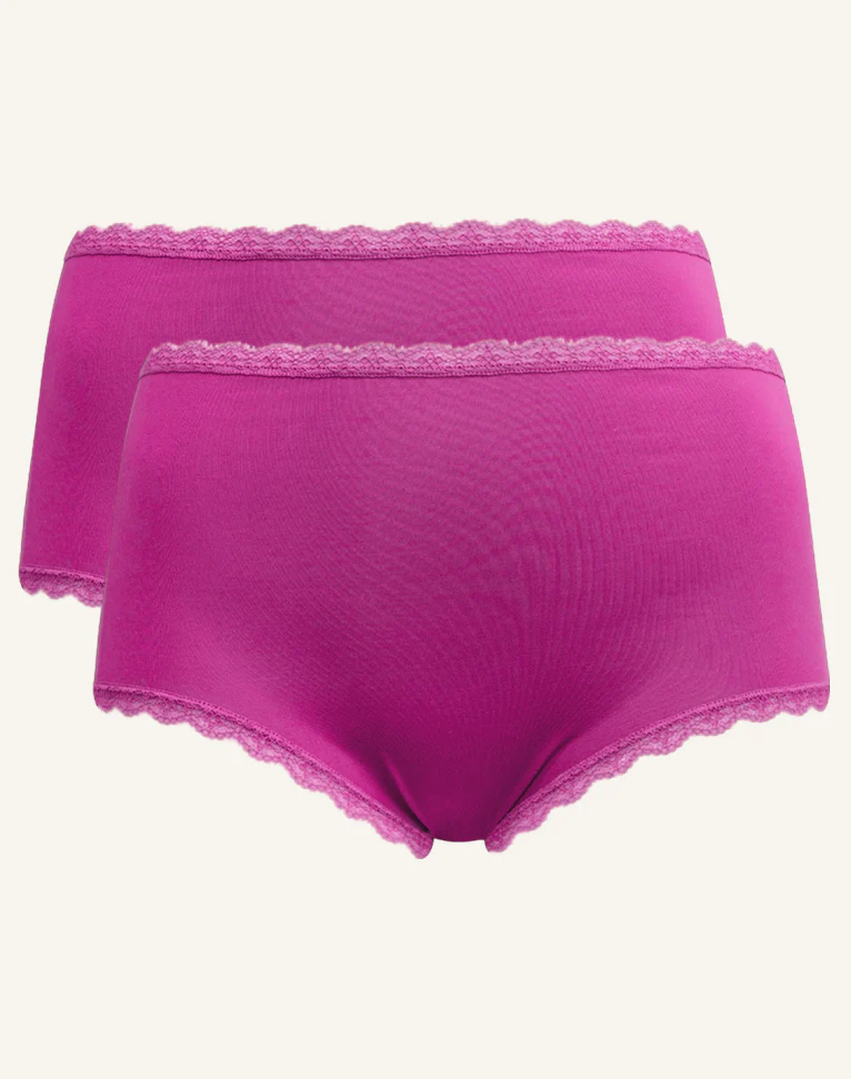 High-Panty-Set 2x Basic Orchid
