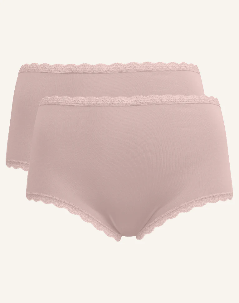 High-Panty-Set 2x Basic Rose