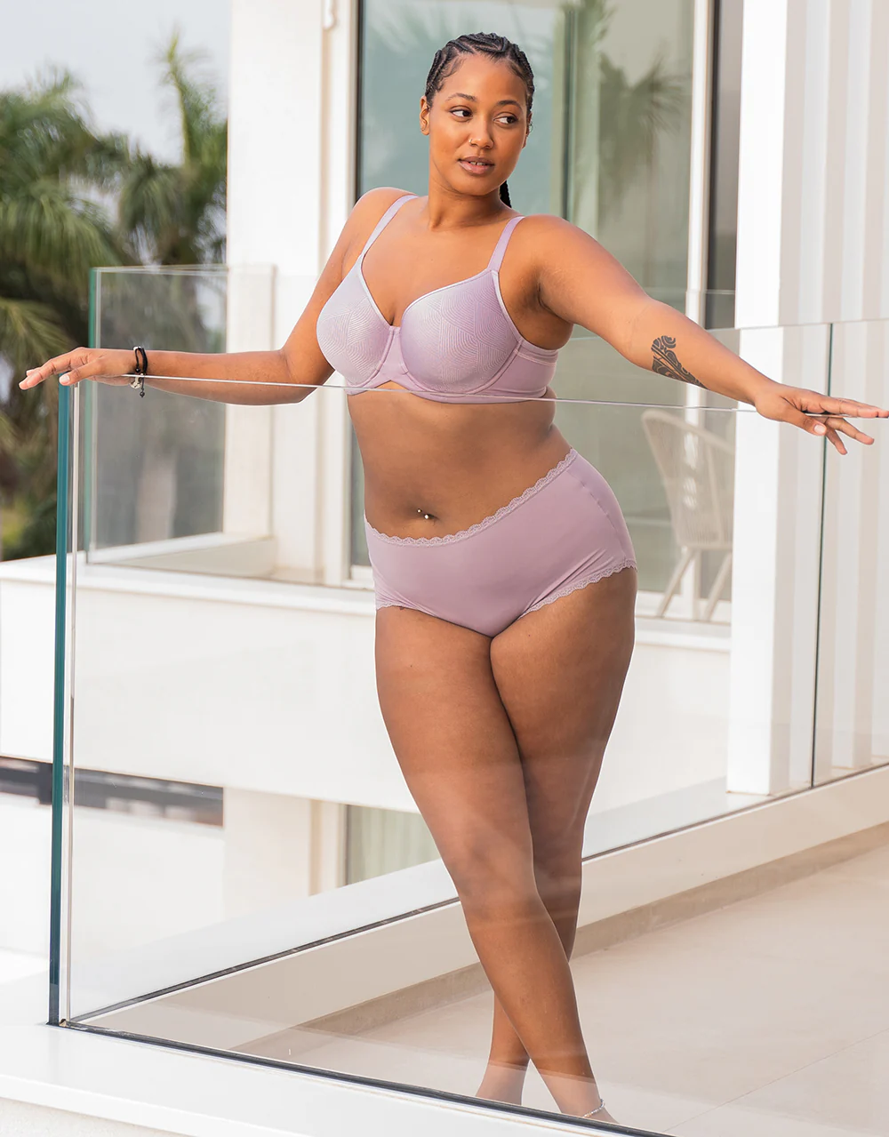 High-Panty-Set 2x Basic Violetgrey - Image 10