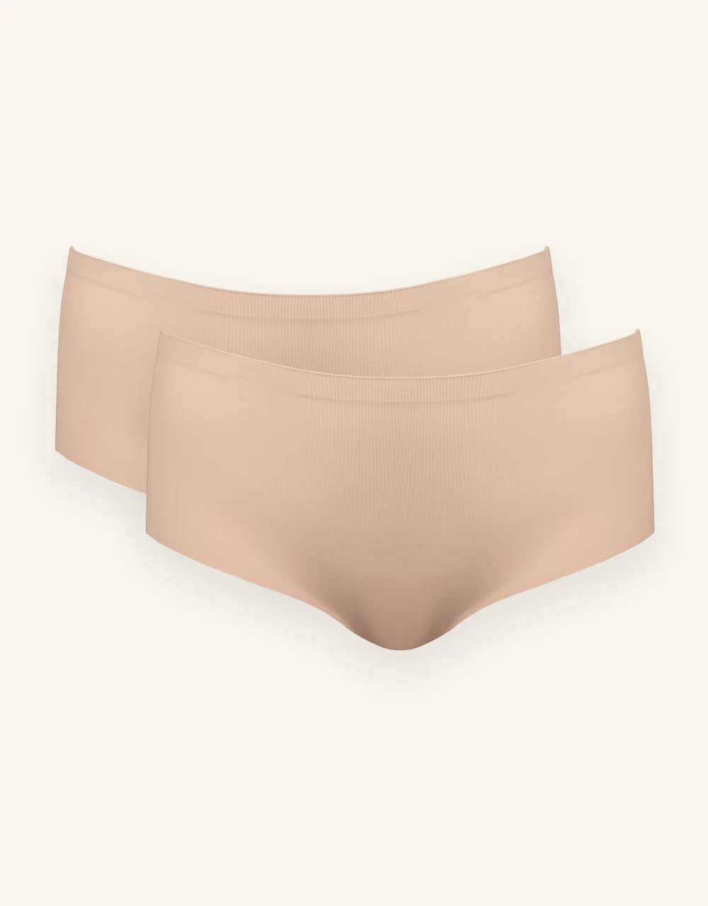 High-Panty-Set 2x Invisible Basic Cappuccino