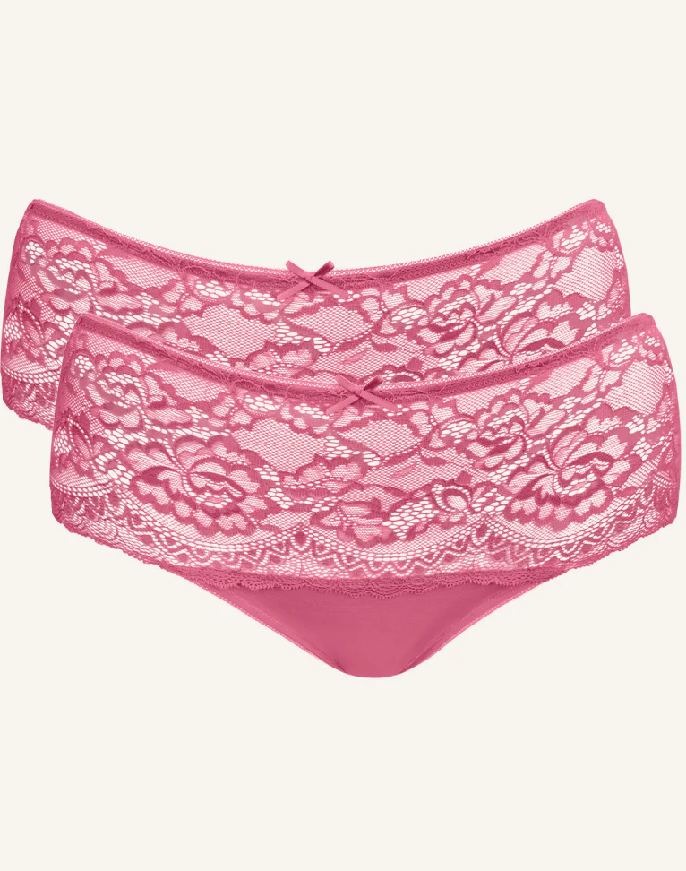 High-Panty-Set 2x Lace Basic Roseberry