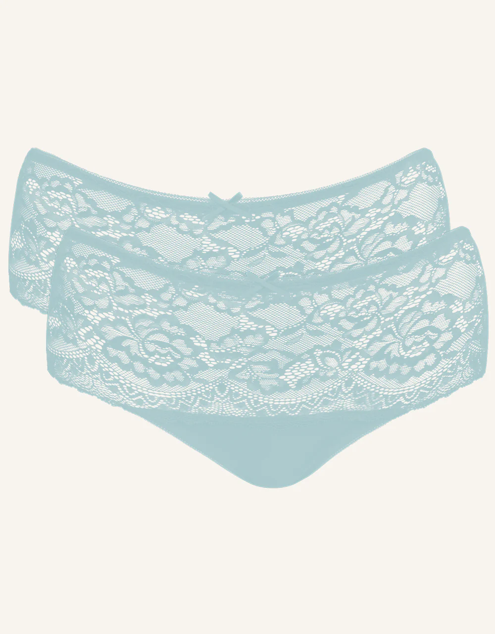 High-Panty-Set 2x Lace Basic Sagegrey