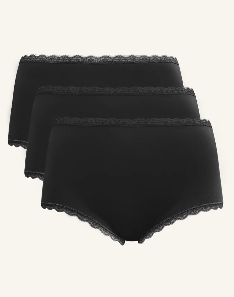 High-Panty-Set 3x Basic Black