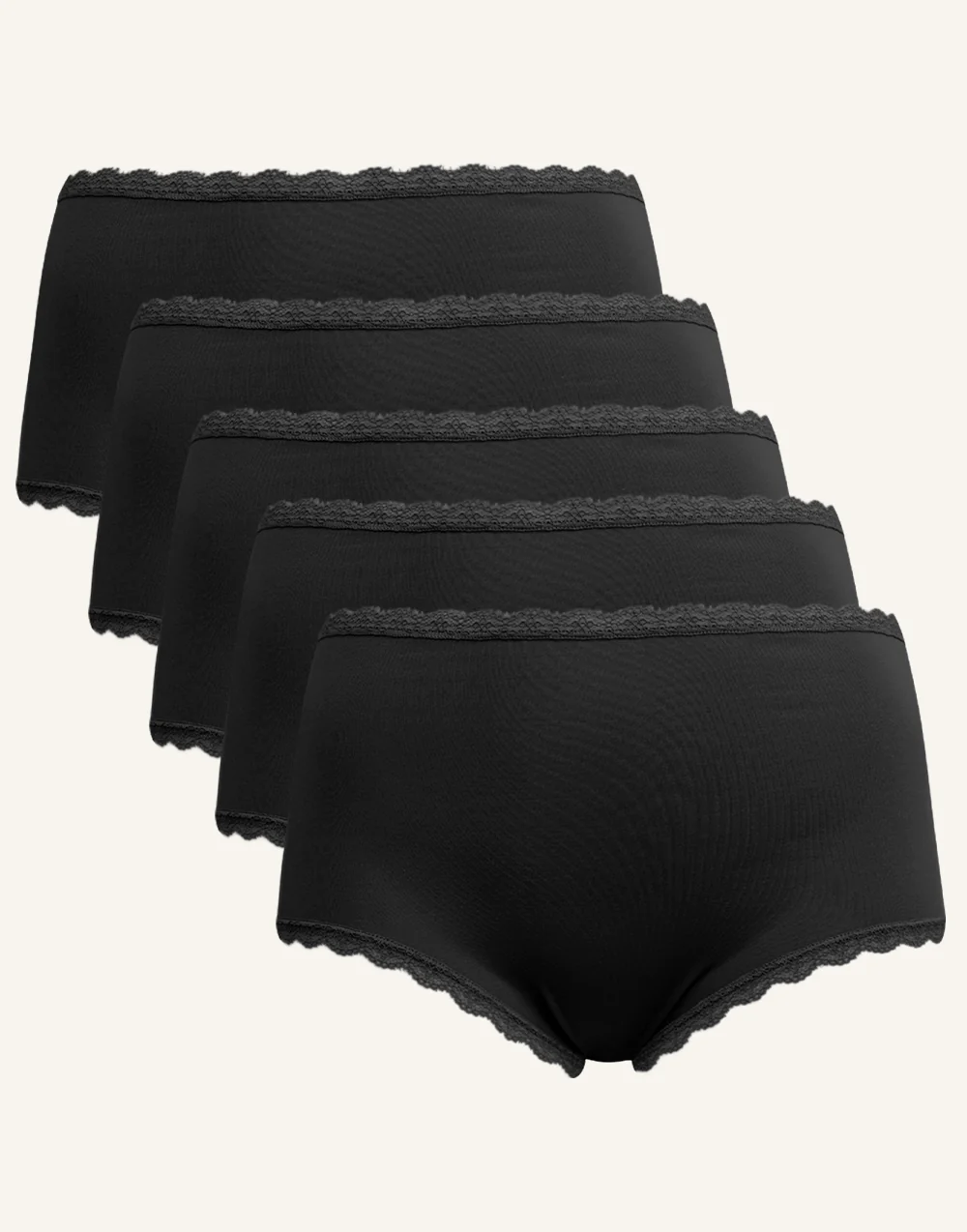 High-Panty-Set 5x Basic Black