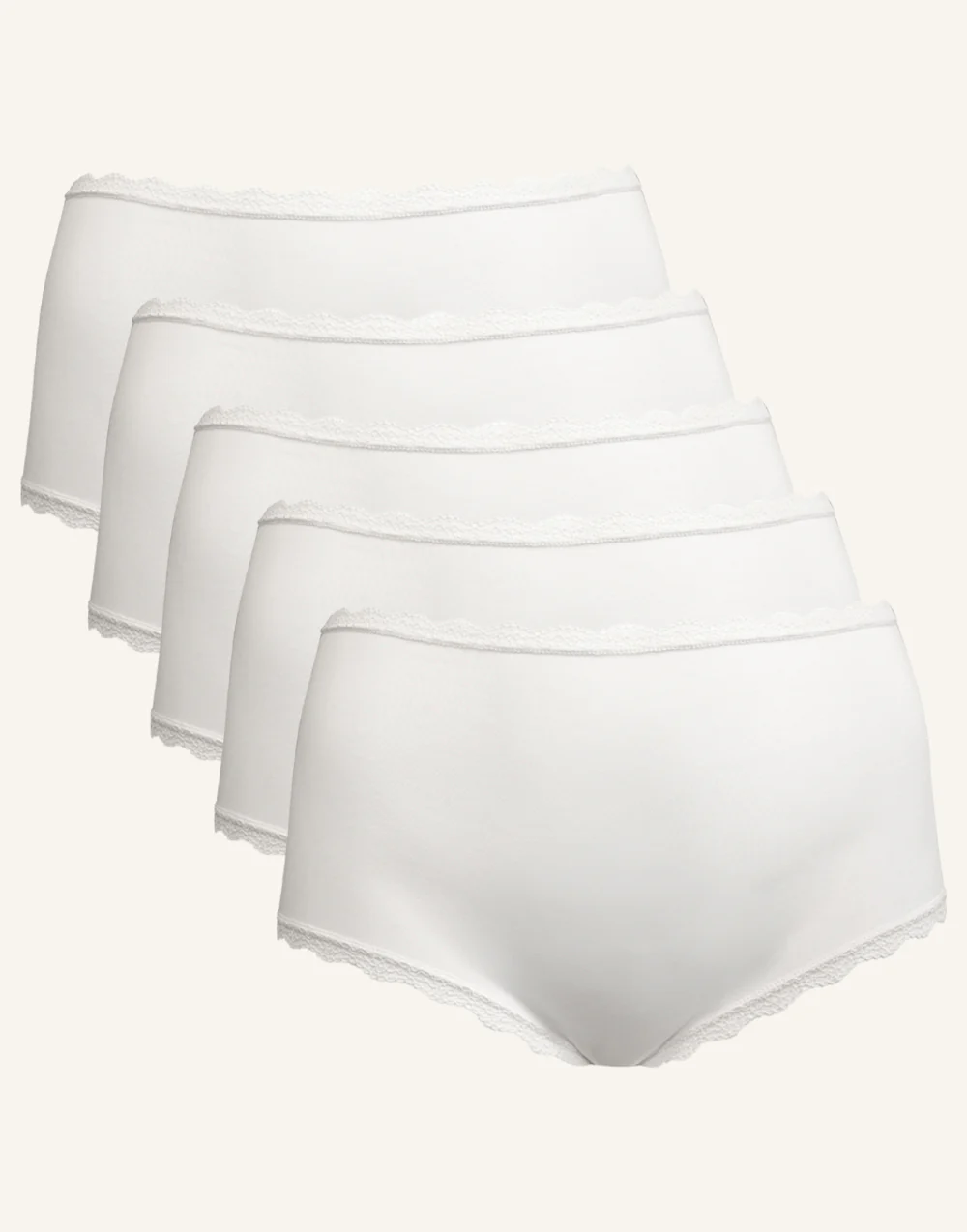 High-Panty-Set 5x Basic Ivory