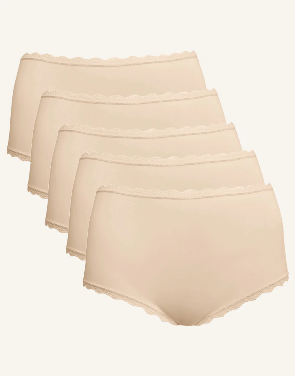 High-Panty-Set 5x Basic Pale