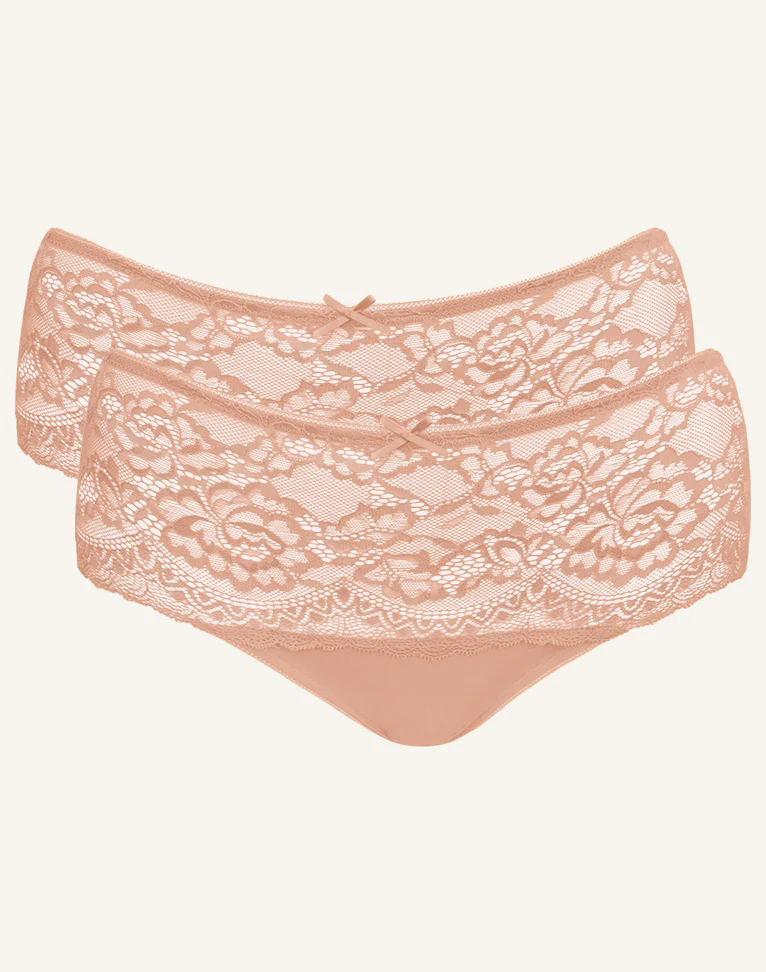 High-Panty-Set 2x Lace Basic Bellini