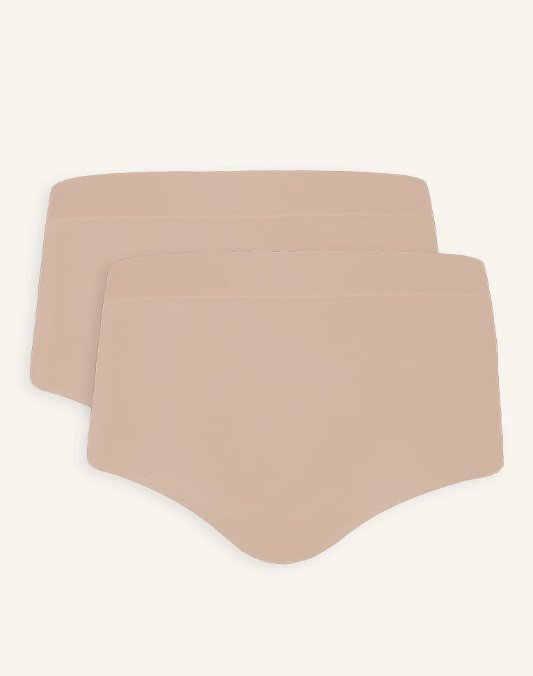 High-Waist-Panty-Set 2x Cozy Basic Sand