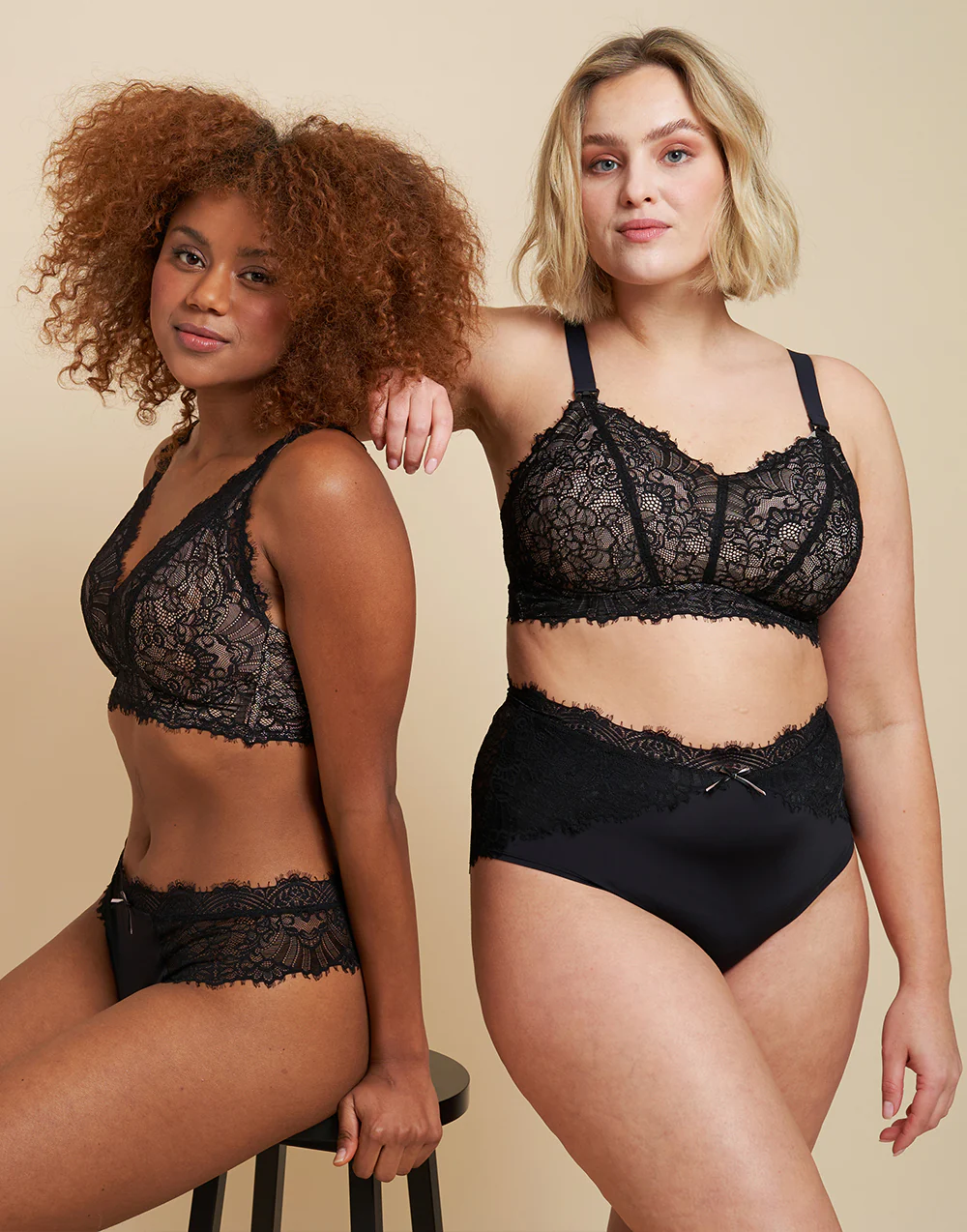 High-Waist-Panty Sophia Black/Beige - Image 6