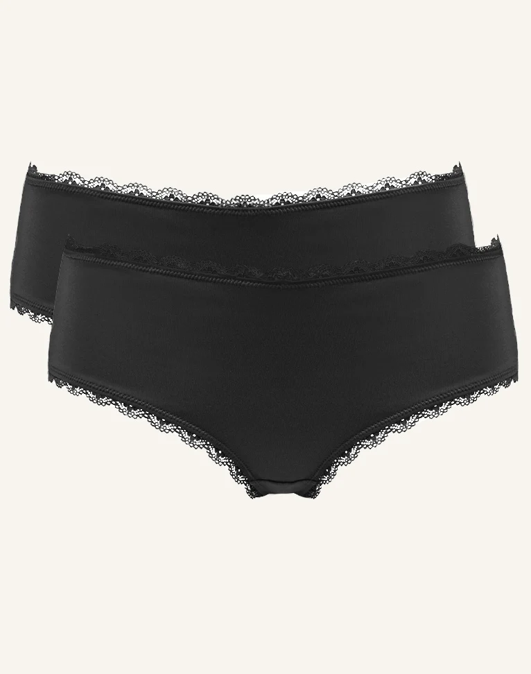 Panty-Set 2x Basic Black