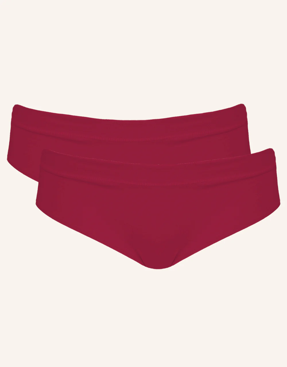 Panty-Set 2x Cotton Basic Bordeaux
