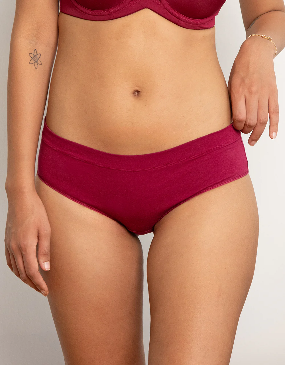 Panty-Set 2x Cotton Basic Bordeaux - Image 2