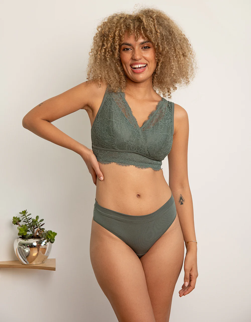 String Cotton Basic Olive - Image 5