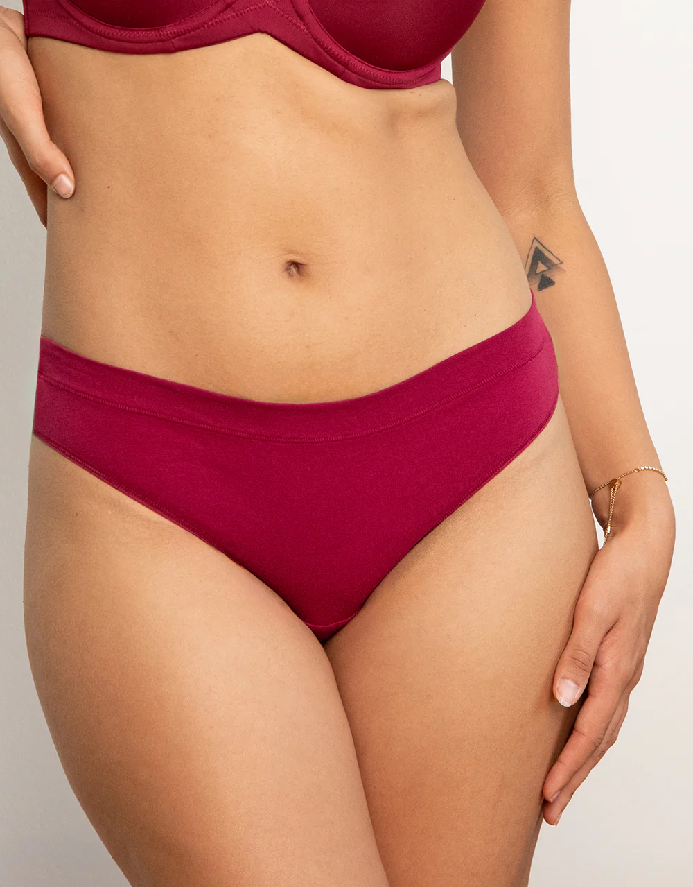 String-Set 2x Cotton Basic Bordeaux - Image 2